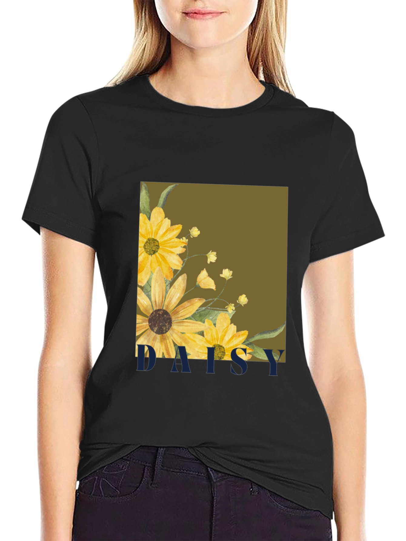 Daisy Graphic Tee - Stylish Floral Print T-Shirt