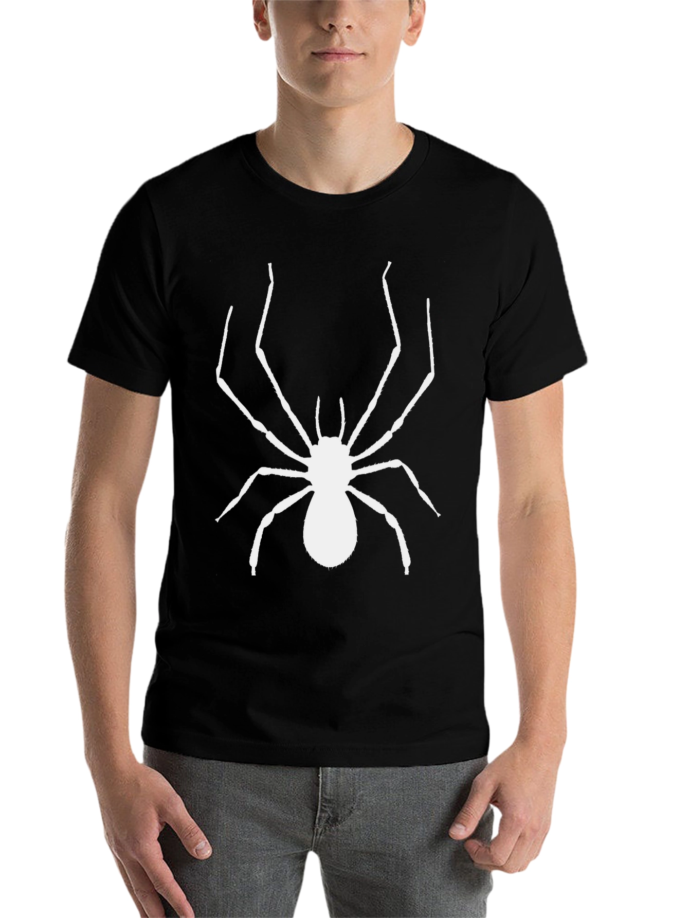 Spider Graphic Tee - Bold Black Cotton T-Shirt