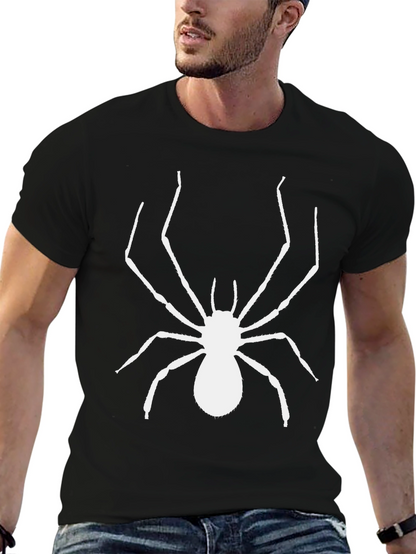 Spider Graphic Tee - Bold Black Cotton T-Shirt