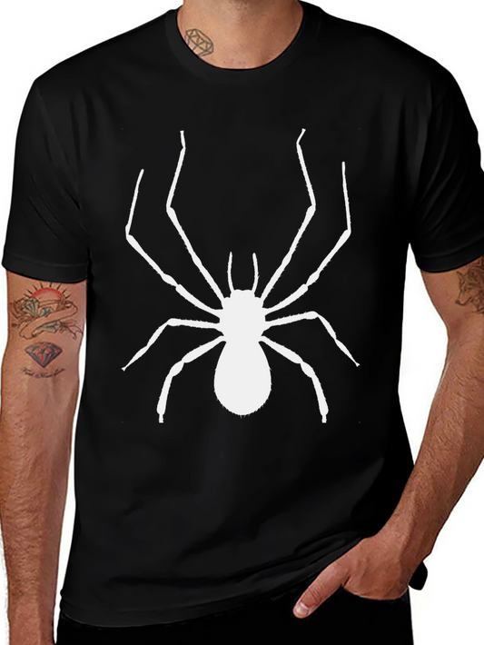 Spider Graphic Tee - Bold Black Cotton T-Shirt