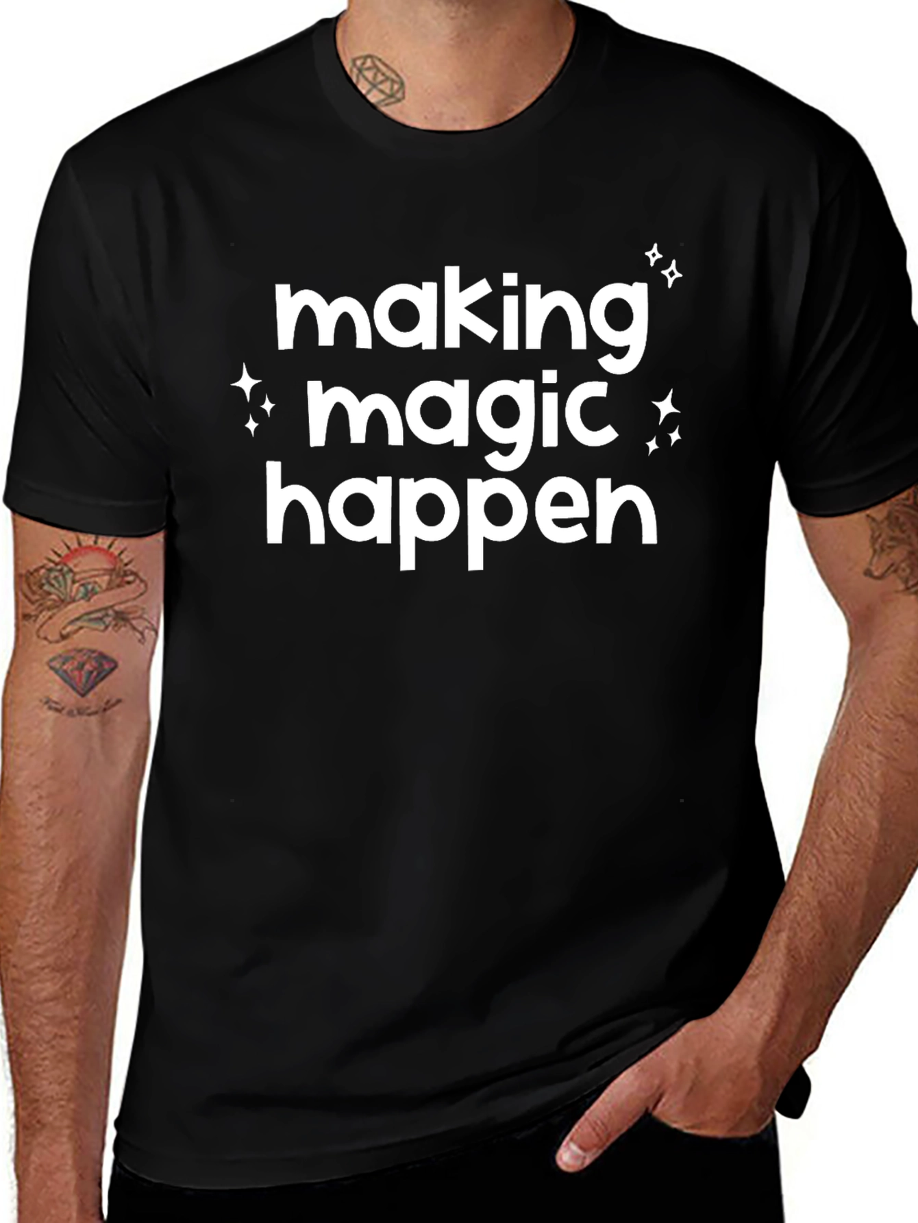 Making Magic Happen Black Graphic Tee