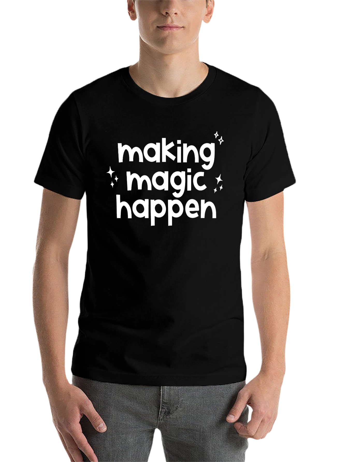 Making Magic Happen Black Graphic Tee