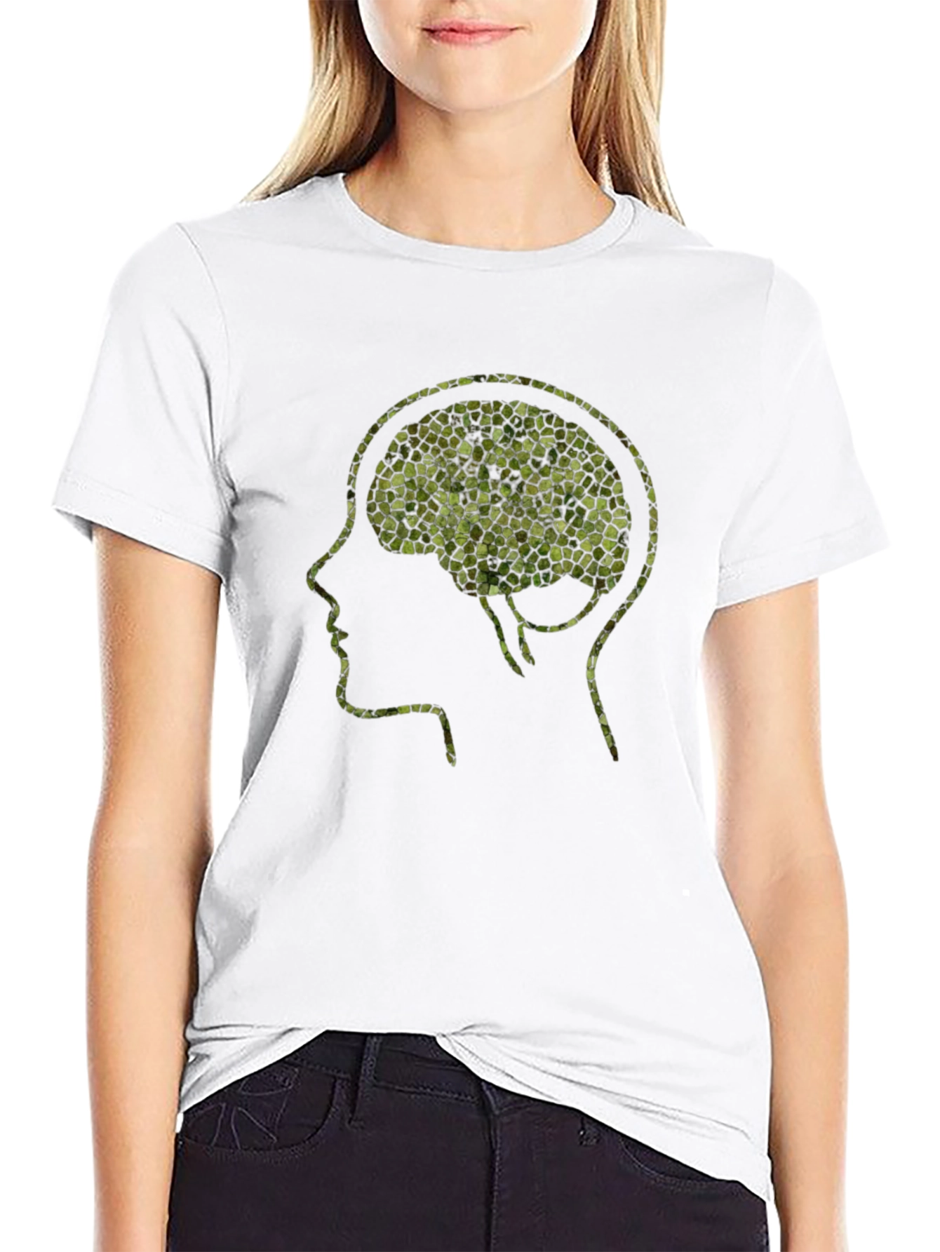 Mosaic Brain T-Shirt - Unique Mental Design Tee