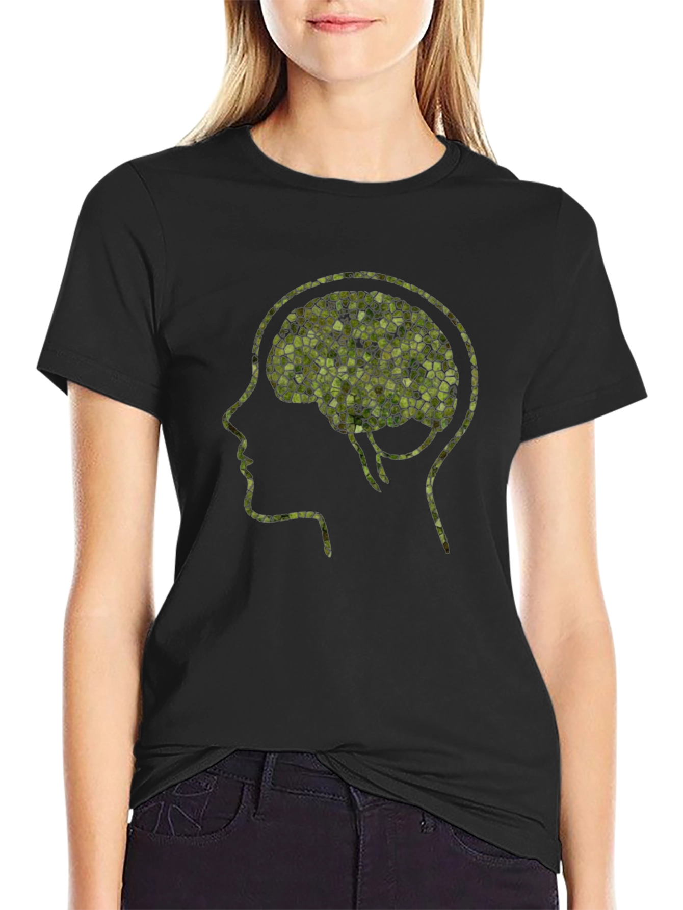 Mosaic Brain T-Shirt - Unique Mental Design Tee