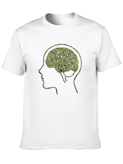Mosaic Brain T-Shirt - Unique Mental Design Tee