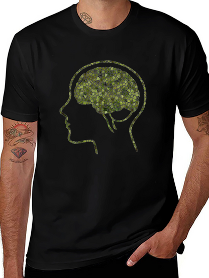 Mosaic Brain T-Shirt - Unique Mental Design Tee