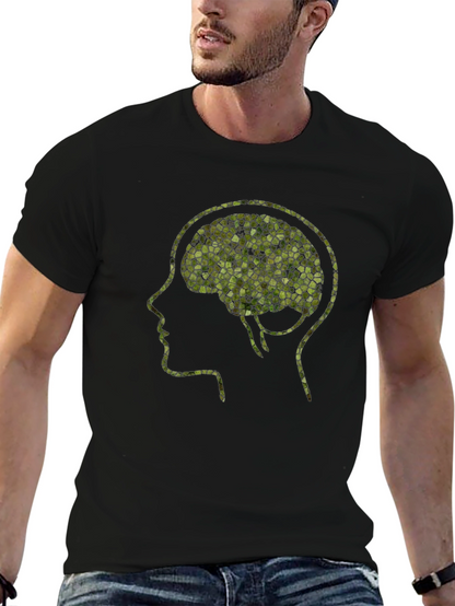 Mosaic Brain T-Shirt - Unique Mental Design Tee
