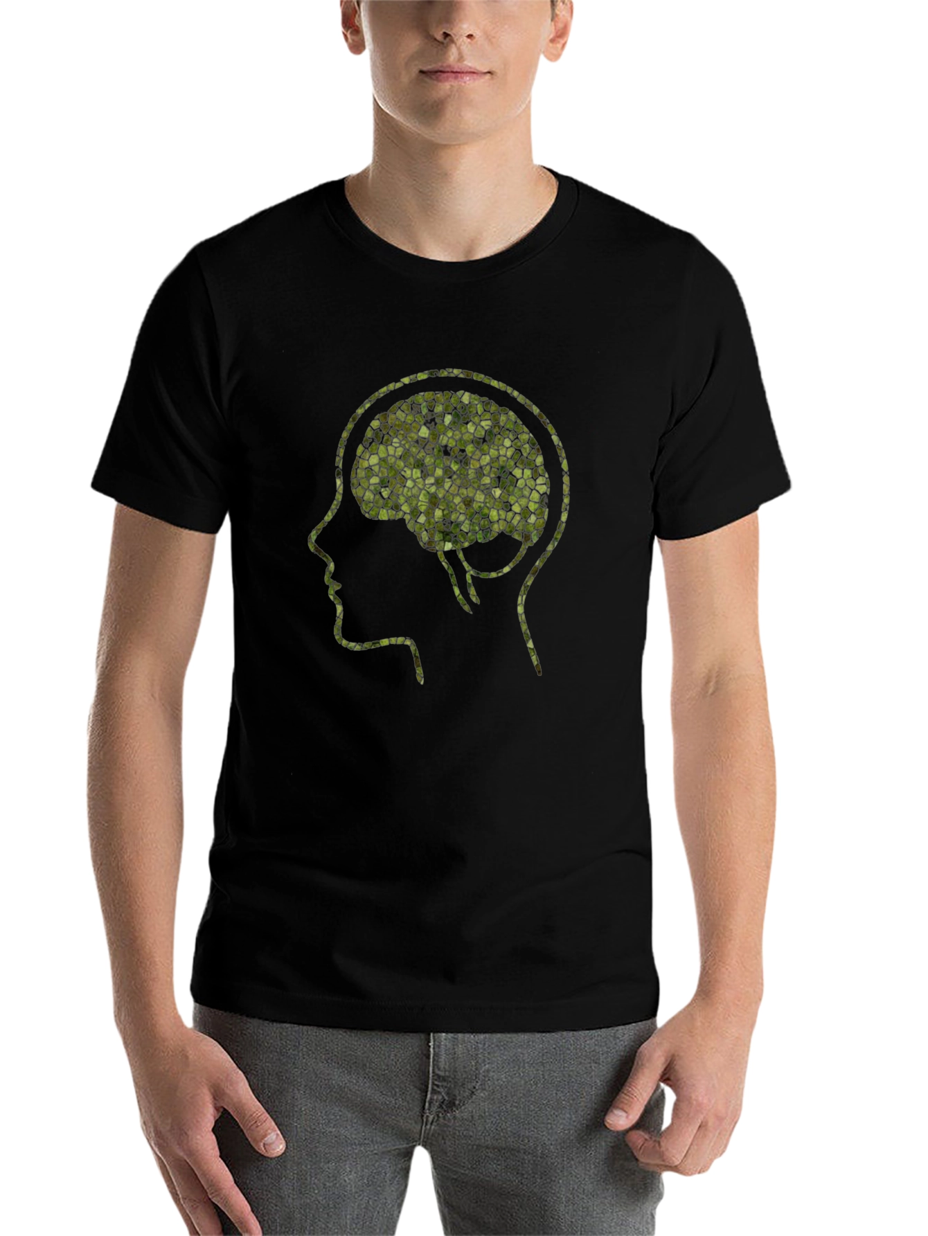 Mosaic Brain T-Shirt - Unique Mental Design Tee