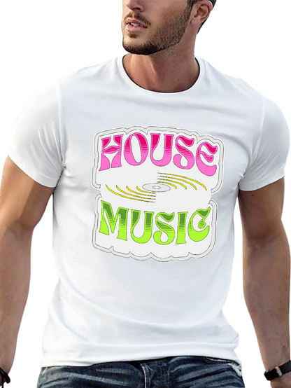 House Music Graphic Tee - Retro DJ Style