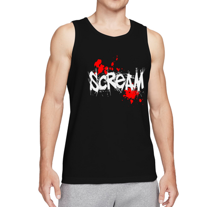 Scream Horror Movie Blood Splash Graphic Tank Top