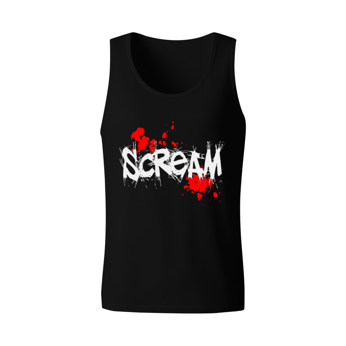 Scream Horror Movie Blood Splash Graphic Tank Top