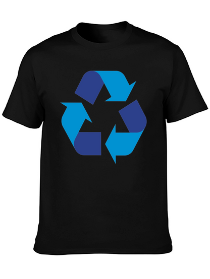 Recycle Symbol Graphic Black T-Shirt