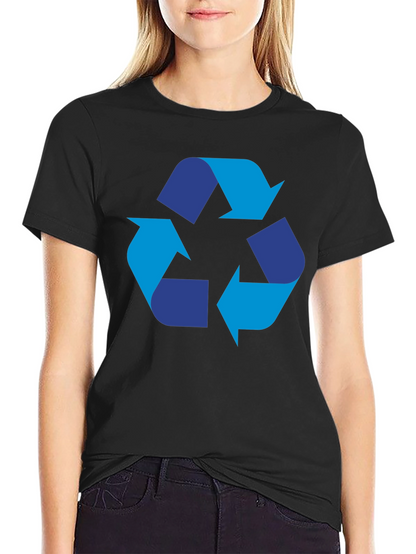 Recycle Symbol Graphic Black T-Shirt