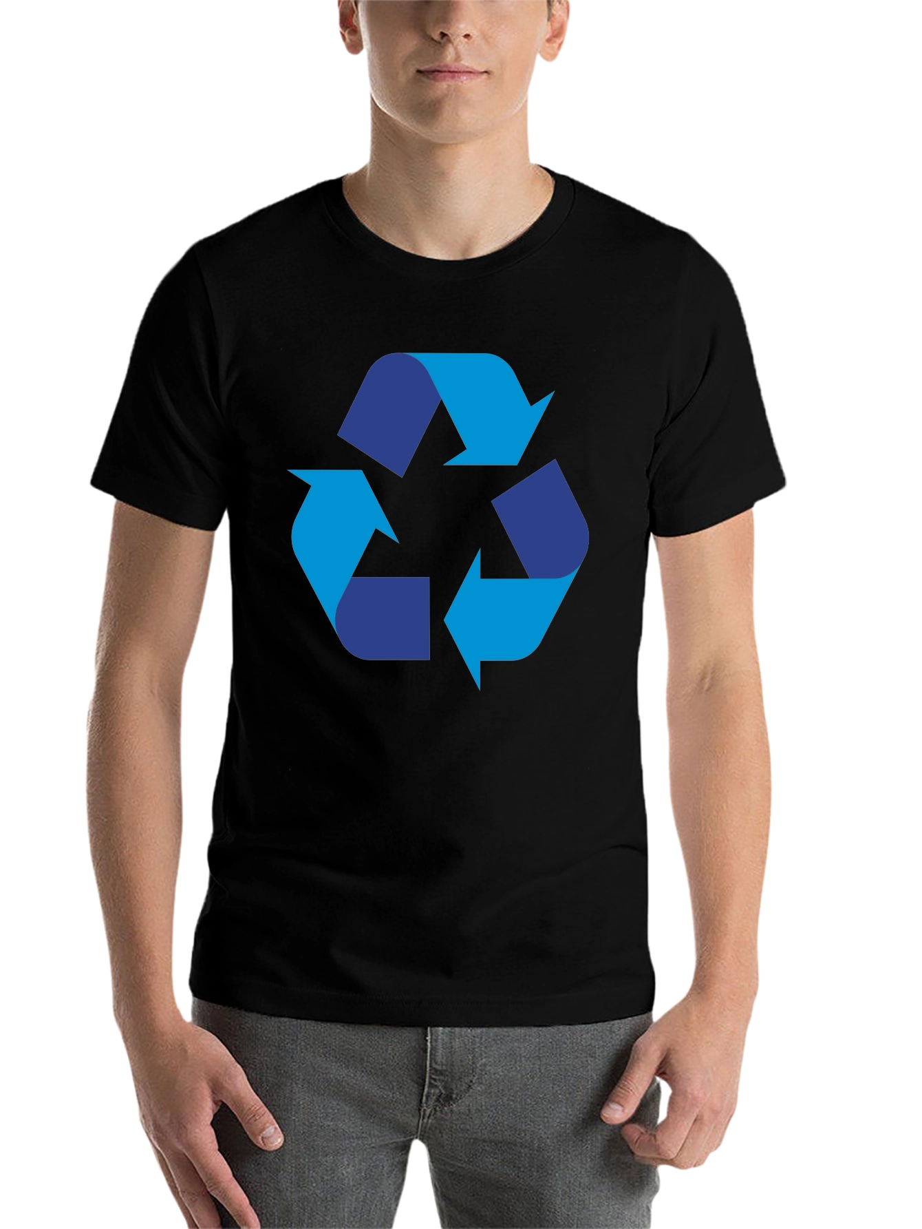 Recycle Symbol Graphic Black T-Shirt