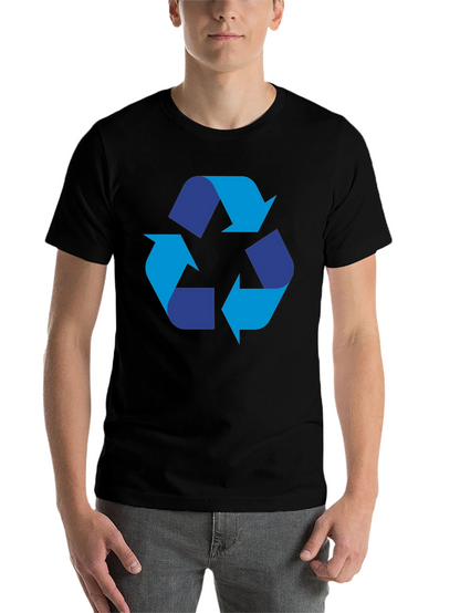 Recycle Symbol Graphic Black T-Shirt