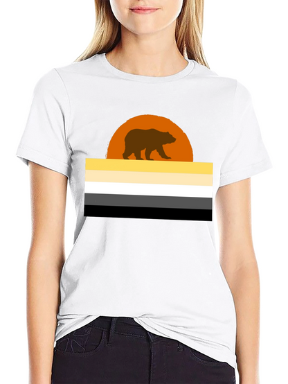 Bear Pride Flag Graphic T-Shirt