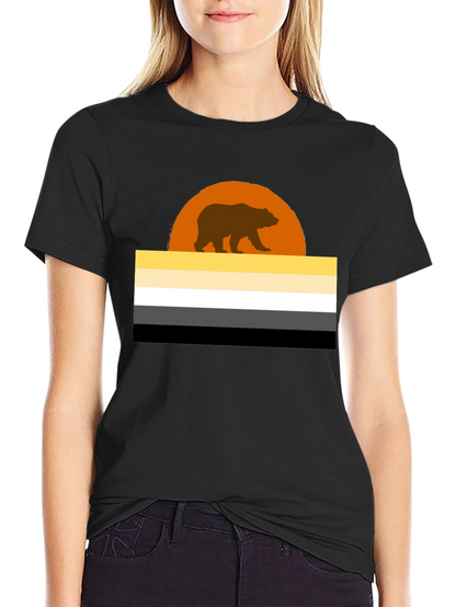 Bear Pride Flag Graphic T-Shirt