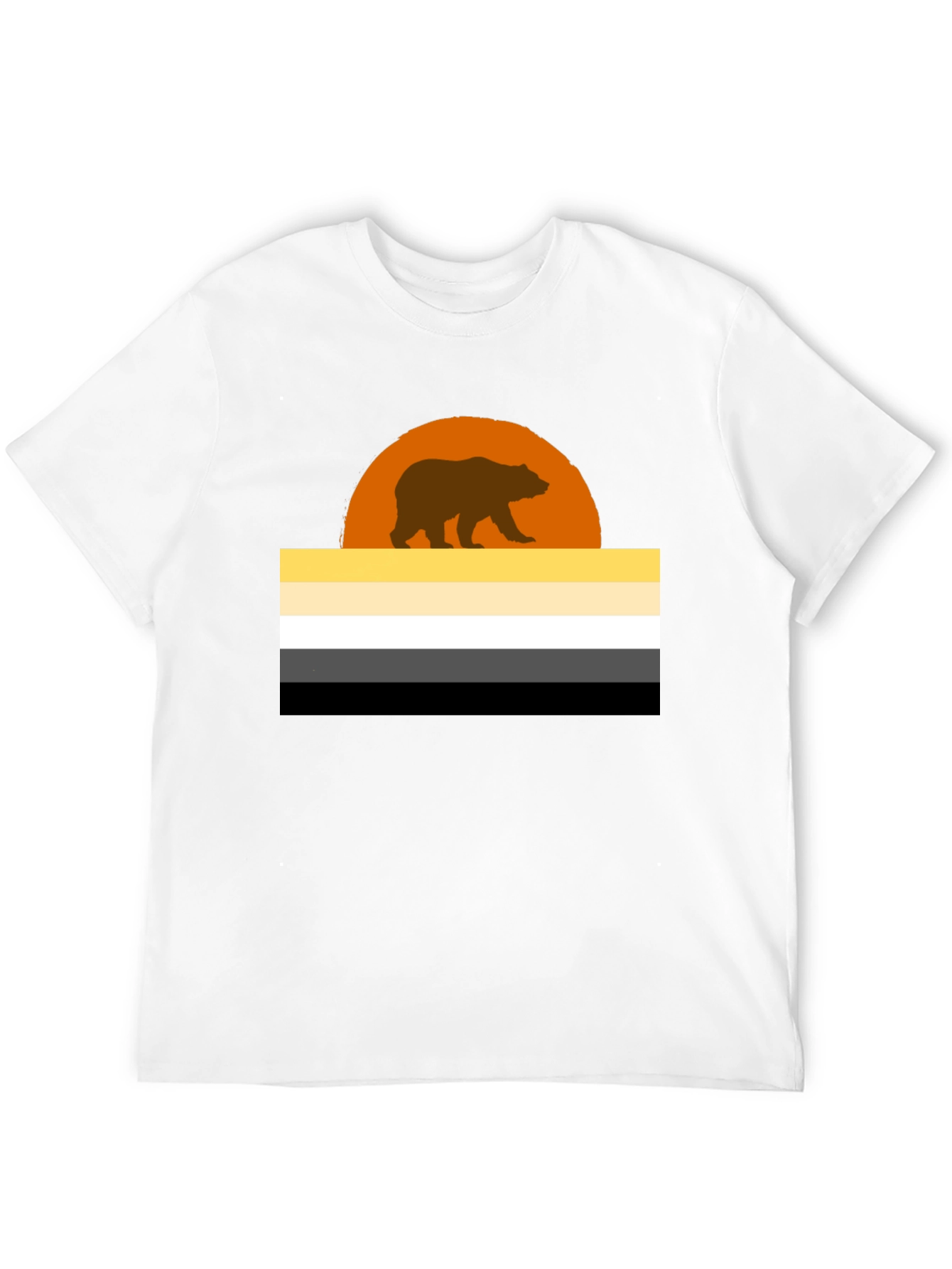 Bear Pride Flag Graphic T-Shirt