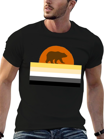 Bear Pride Flag Graphic T-Shirt