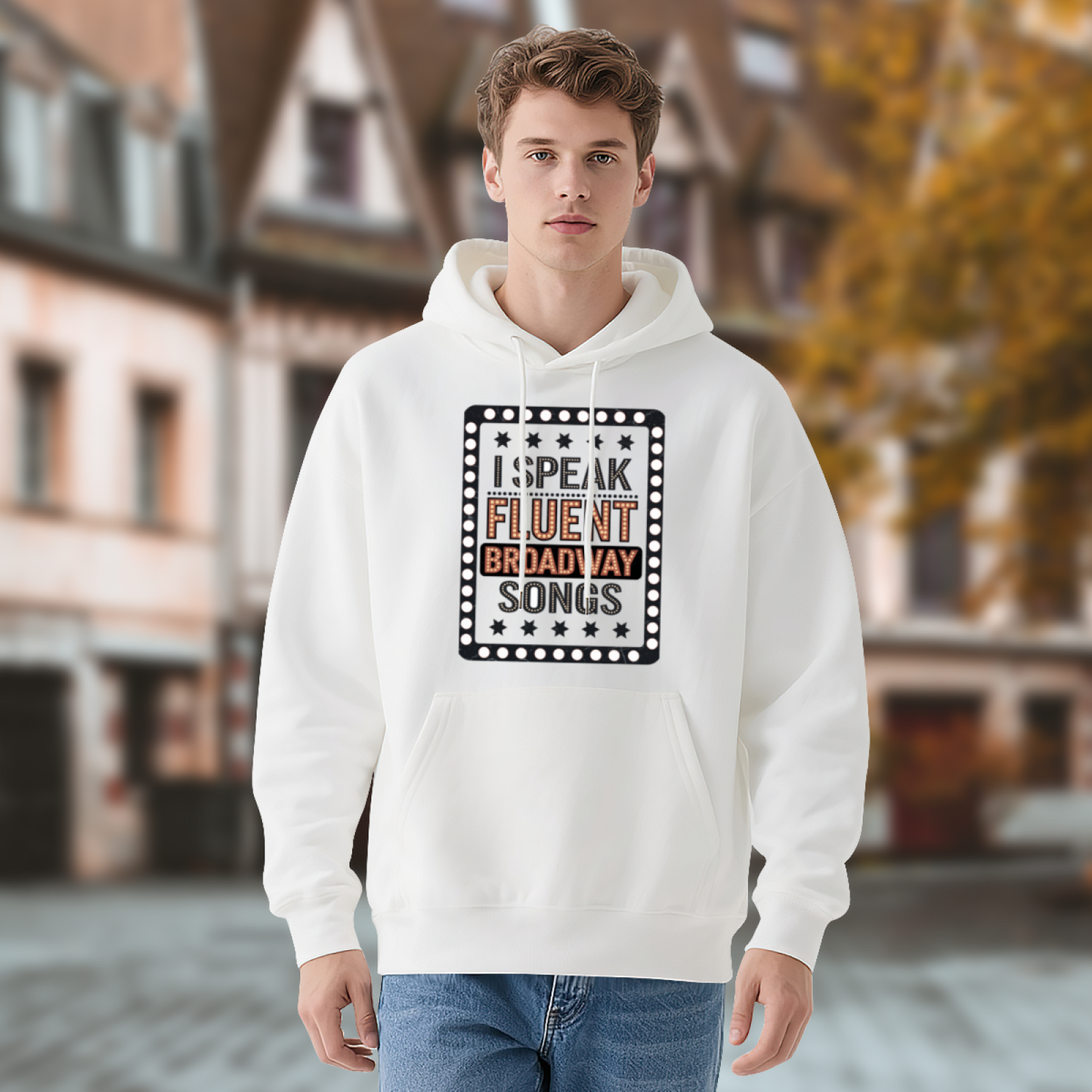I Speak Fluent Broadway Songs Theater Lover Hoodie, Comfort Lounge Pullover