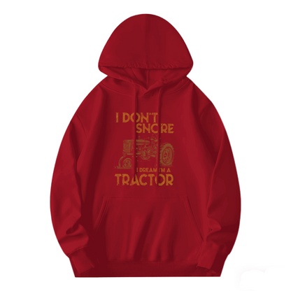I Don¡¯t Snore I Dream Of Tractor Vintage Farm Cozy Red Hoodie, Farmer Lovers