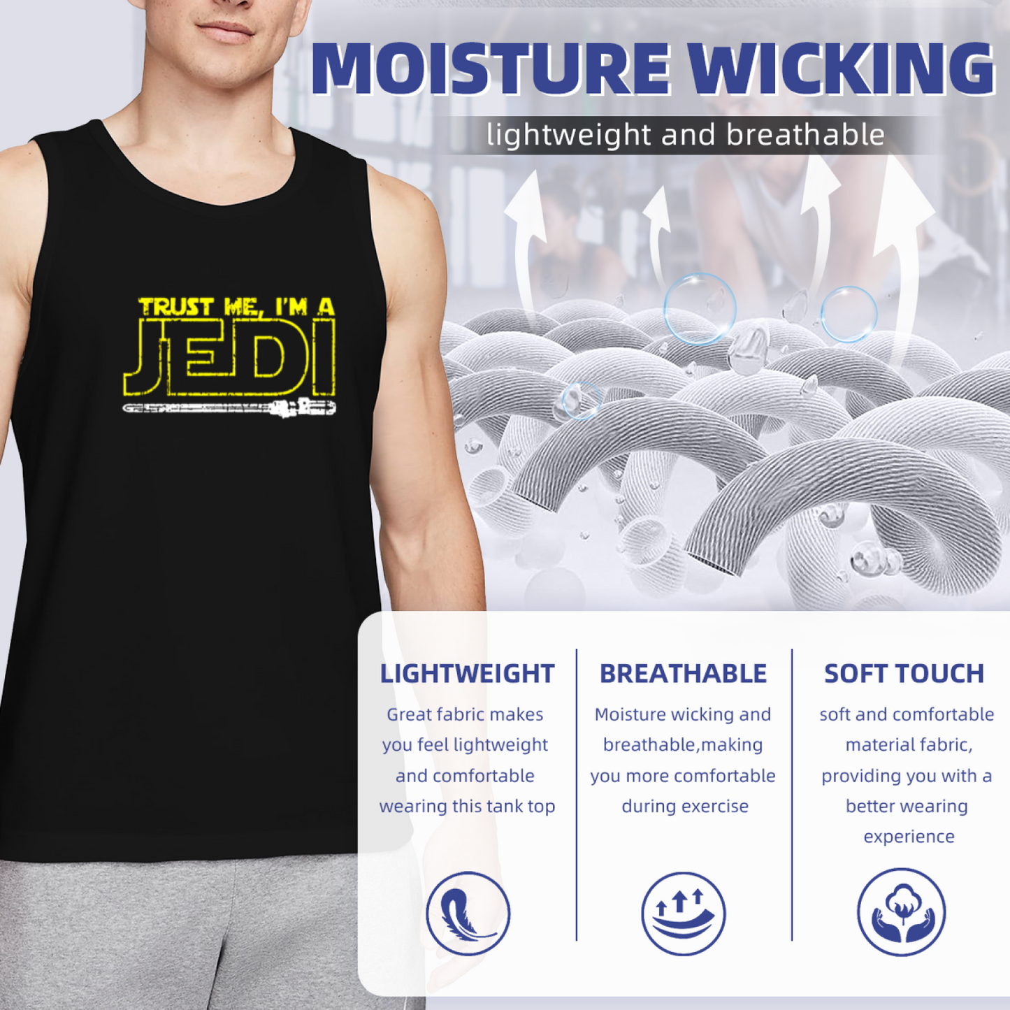 Trust Me I¡¯m A Jedi Star Wars Retro Movie Tank Top
