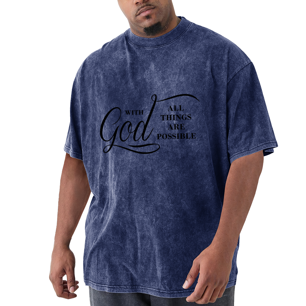 With God All Things Are Possible Black Script