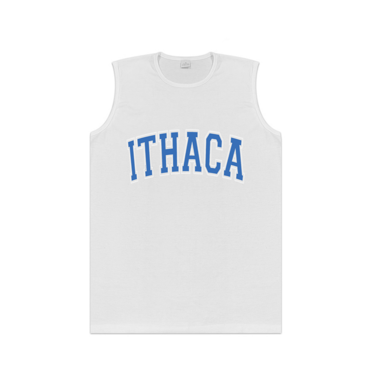 Ithaca College Retro Varsity Letter Mens Sleeveless Tee