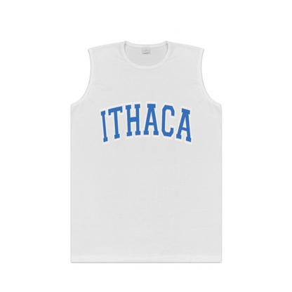 Ithaca College Retro Varsity Letter Mens Sleeveless Tee