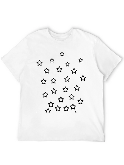 Star Pattern Black T-Shirt