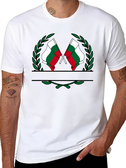 Bulgaria Flag Wreath Graphic T-Shirt