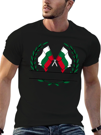Bulgaria Flag Wreath Graphic T-Shirt