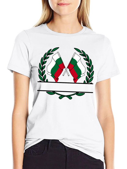 Bulgaria Flag Wreath Graphic T-Shirt
