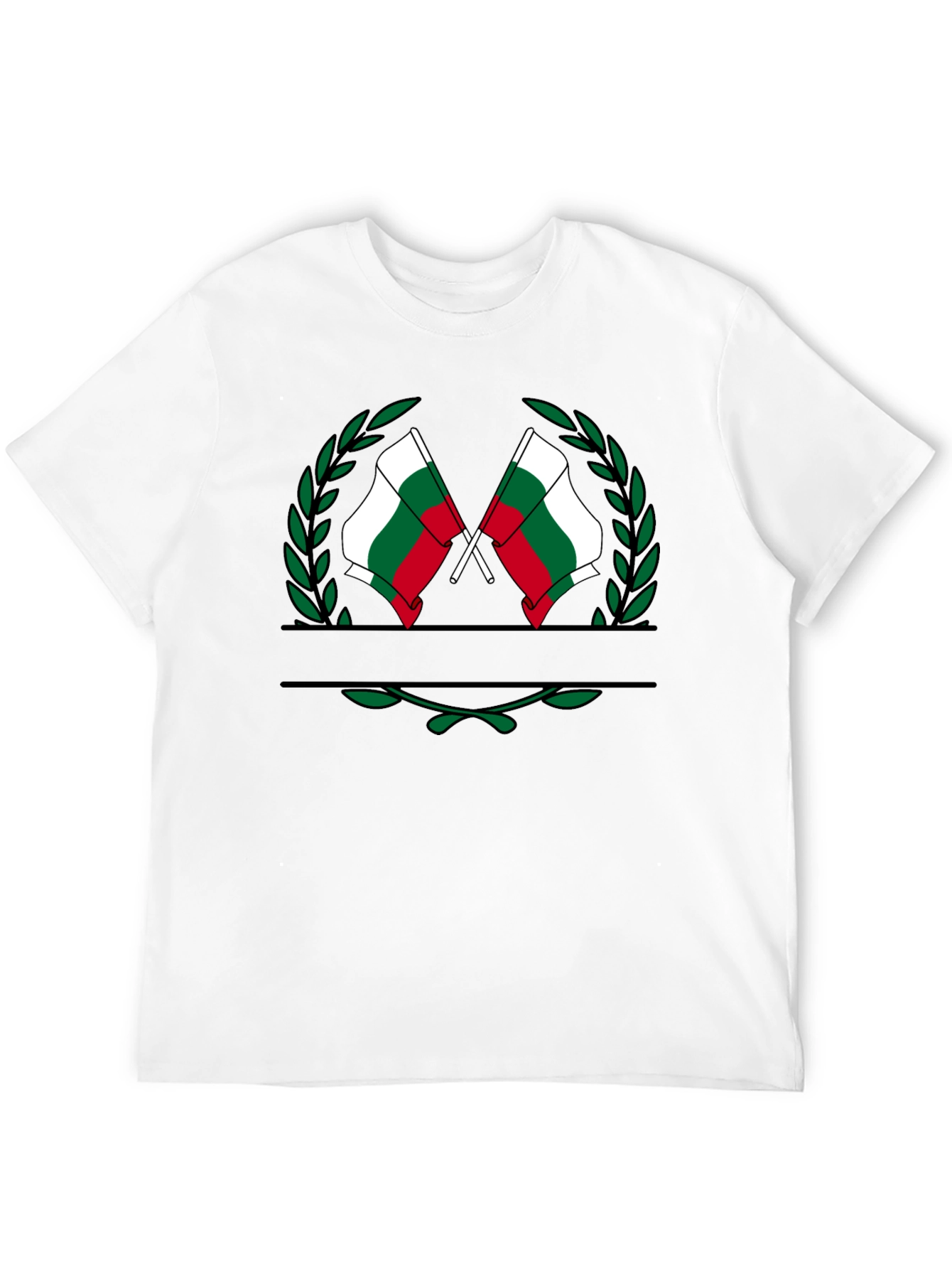 Bulgaria Flag Wreath Graphic T-Shirt