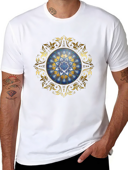 Elegant Mandala Graphic Tee - Unisex Black T-Shirt