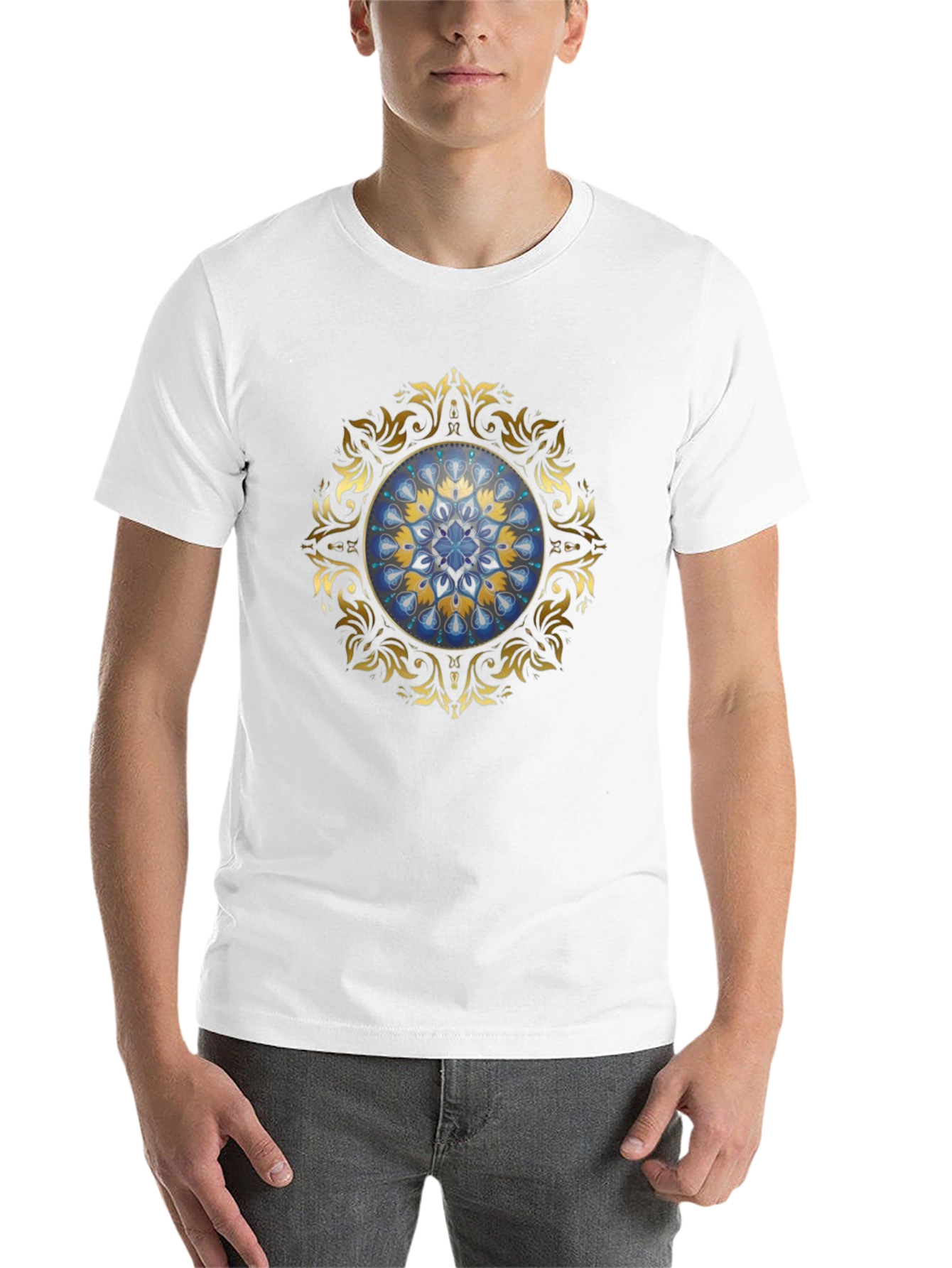 Elegant Mandala Graphic Tee - Unisex Black T-Shirt