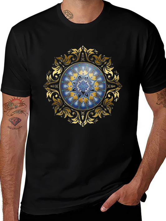 Elegant Mandala Graphic Tee - Unisex Black T-Shirt