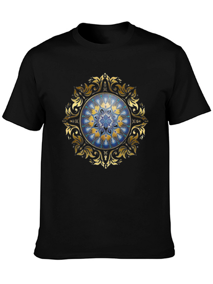 Elegant Mandala Graphic Tee - Unisex Black T-Shirt