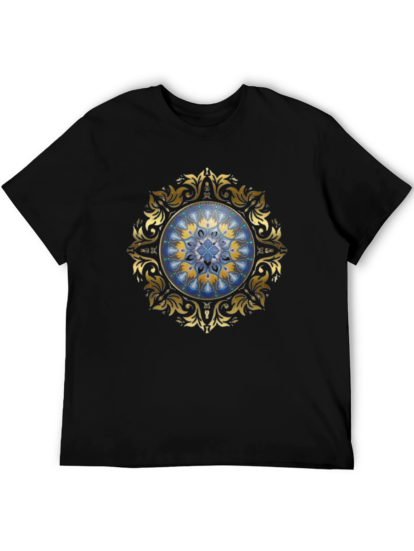 Elegant Mandala Graphic Tee - Unisex Black T-Shirt
