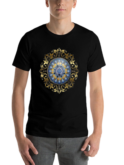 Elegant Mandala Graphic Tee - Unisex Black T-Shirt