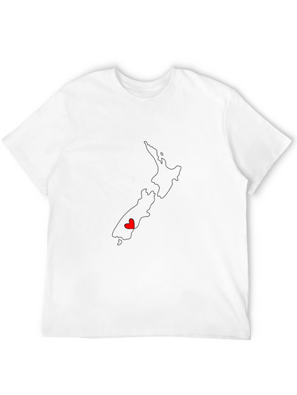 New Zealand Map Tee with Heart