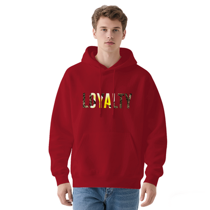 Leopard Yellow Loyalty Text Unisex Hoodie, Stylish Comfort Street Pullover