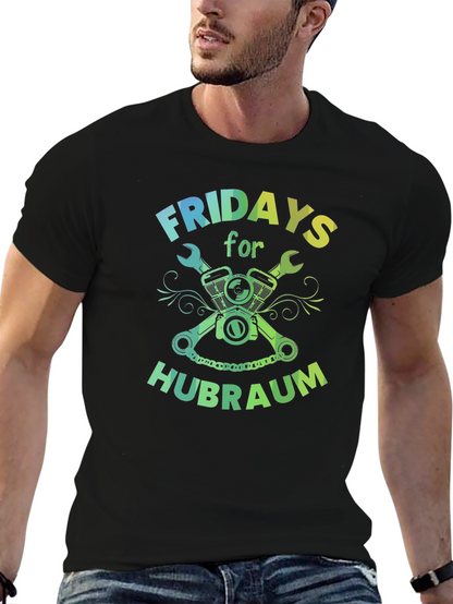 Fridays for Hubraum Mens Black T-Shirt