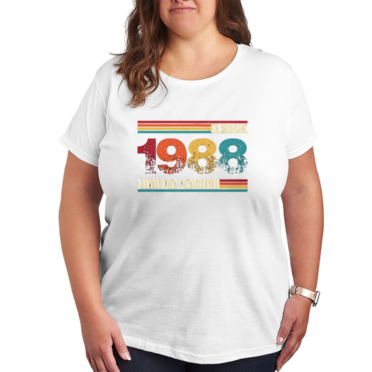 Retro Striped Classic 1988 Limited Edition Plus Tee