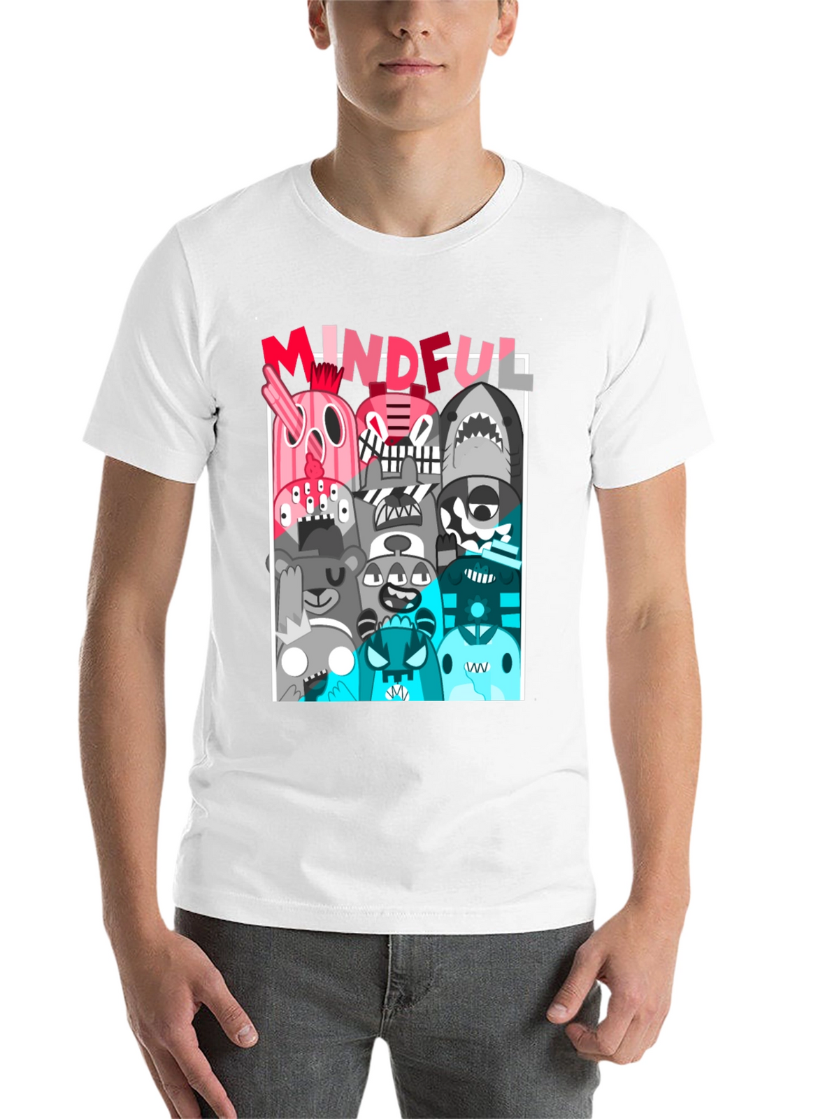 Mindful Monster Graphic Black T-Shirt