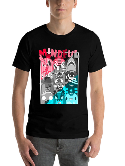 Mindful Monster Graphic Black T-Shirt