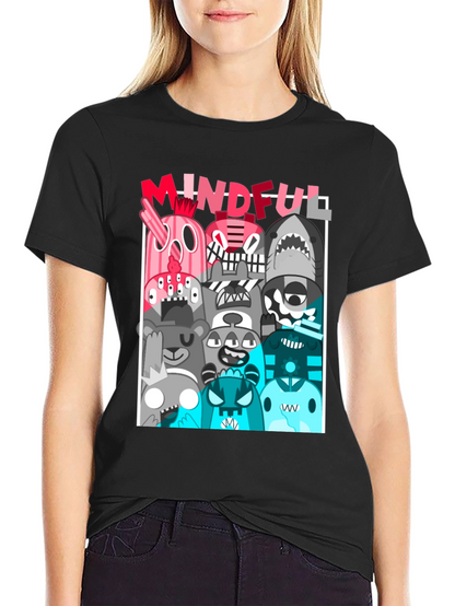 Mindful Monster Graphic Black T-Shirt