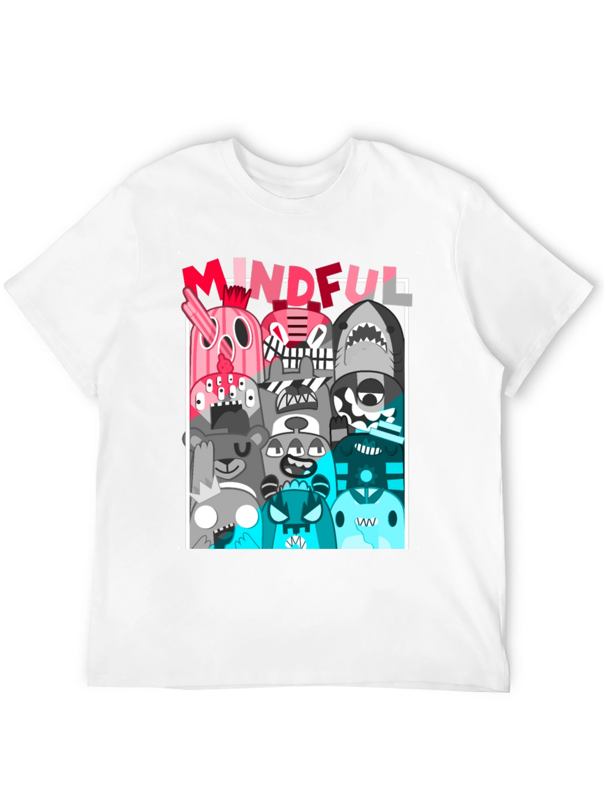 Mindful Monster Graphic Black T-Shirt