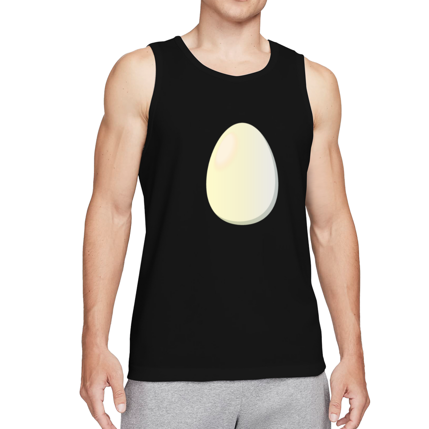 Simple Egg Minimalist Plain Graphic Men Tank