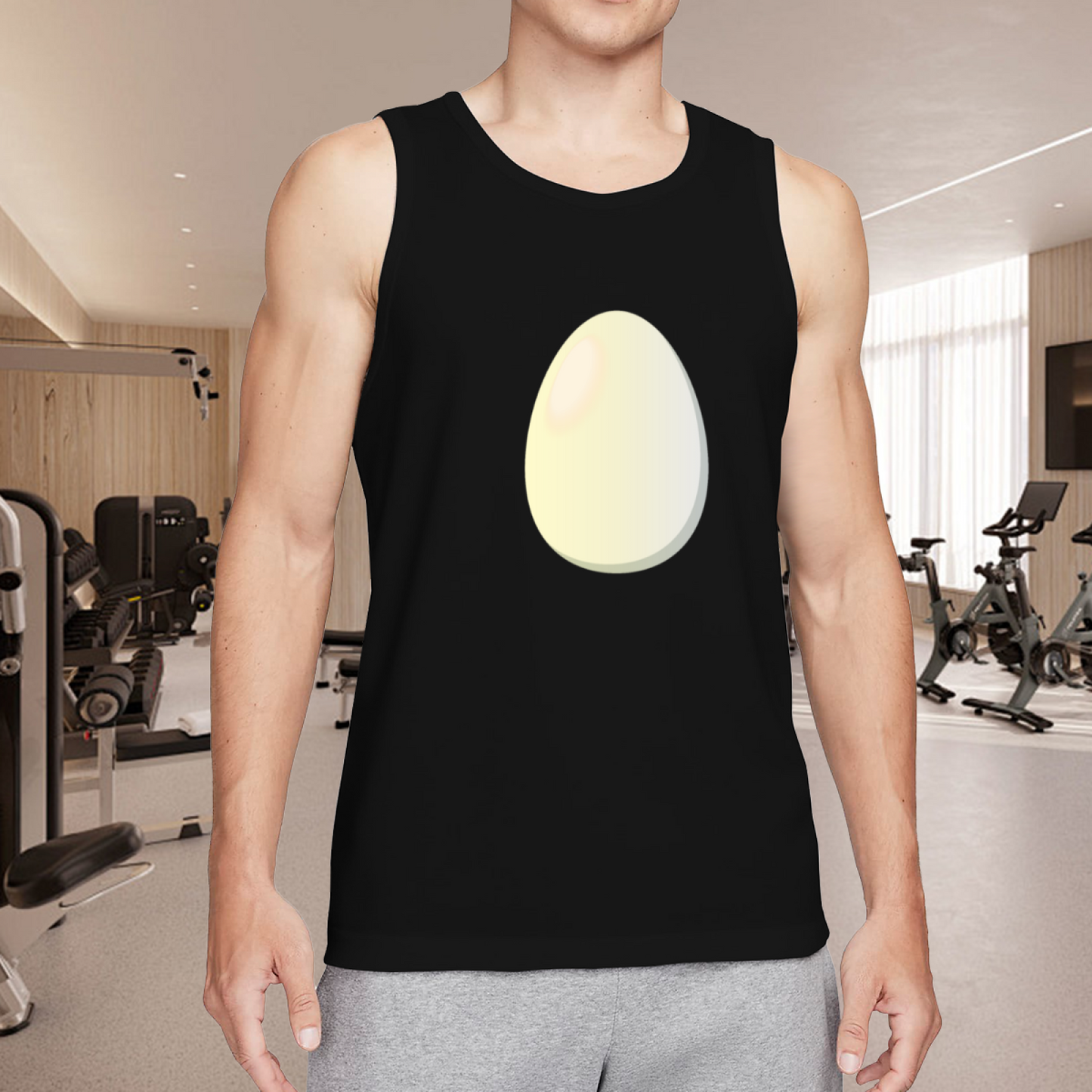 Simple Egg Minimalist Plain Graphic Men Tank